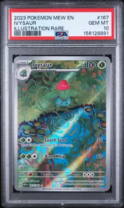 PSA 10 Ivysaur 167/165 Sv: Scarlet & Violet 151 Illustration Rare Pokemon Card - Image 1