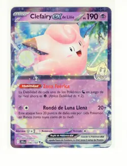 ~PT~ PORTUGUESE Clefairy ex de Lillie 56 Destined Rivals Pokemon Card (z1) - Image 1