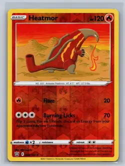 Heatmor 026/163 Uncommon Battle Styles Pokemon Card Reverse Holo Lightly Played - Image 1