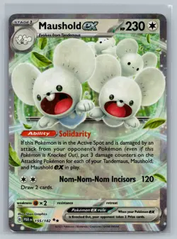 Maushold ex SV04: Paradox Rift #155/182 Holo Pokemon Card - Image 1