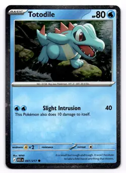 Totodile (Cosmos Holo) 041/217 Common Miscellaneous Cards & Products Holo NM - Image 1
