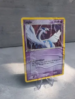 Lugia Pokemon Card Unseen Forces Holo - VERY DAMAGED - Image 3