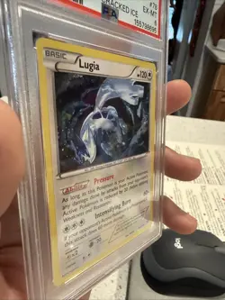 PSA 6 EX/MT Lugia Cracked Ice Holo 78/124 Pokmon 2016 Fates Collide Card 8649 - Image 3