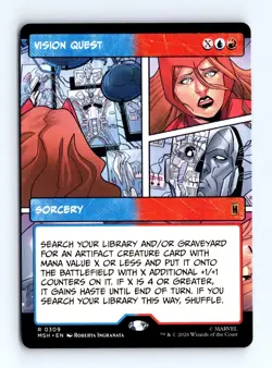 Vision Quest (Borderless) 0309 (R) MTG Marvel Super Heroes (MSH) - Image 1