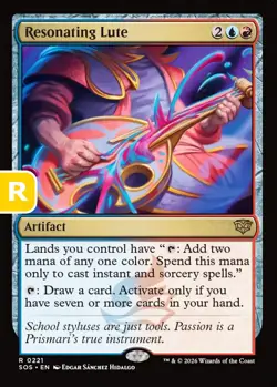 MTG Resonating Lute Strixhaven Rare Artifact NM - Image 1