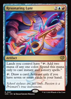 MTG Resonating Lute Strixhaven Rare Artifact NM - Image 2