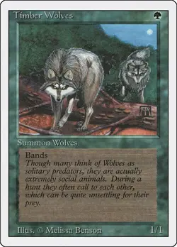 Magic The Gathering MTG TIMBER WOLVES Revised NM Near Mint - Image 1
