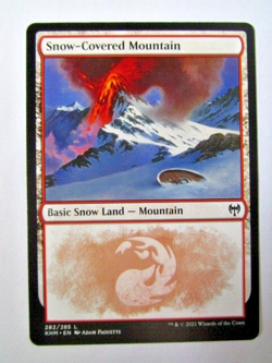 MTG Snow-Covered Mountain 282/285 Land Khm Kaldheim Near Mint Pack Fresh!! - Image 1