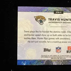 2025 Topps Chrome Cosmic Travis Hunter Stars In The Night Rookie RC SP Jaguars - Image 4