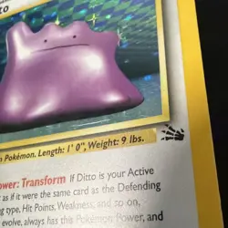 1st Edition Ditto 3/62 Fossil Set Holo Rare Pokemon TCG Card (LP) - Image 3