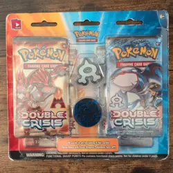 Pokemon TCG Double Crisis Booster Blister 4 Packs 28 Cards Kyogre Groudon 2015 - Image 1
