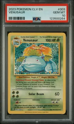 Pokemon CLV EN Venusaur 003/034 Trading Card Game Classic Collection Holo PSA 10 - Image 1