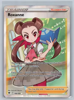 Roxanne 188/189 Ultra Rare Astral Radiance Pokemon Card Holo Lightly Played - Image 1