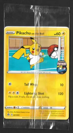 Pikachu On The Ball 001/005 - Pokemon FA Futsal UK Exclusive Promo Card - SEALED - Image 1