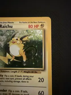 Raichu 14/102 Original Holo Rare Base Set Pokemon Card WOTC TCG 1999 - Image 3