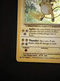 Raichu 14/102 Original Holo Rare Base Set Pokemon Card WOTC TCG 1999 - Image 4