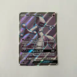 Mewtwo GX 72/73 Shining Legends Full Art Holo Pokemon Card - Near Mint NM - Image 1