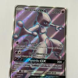 Mewtwo GX 72/73 Shining Legends Full Art Holo Pokemon Card - Near Mint NM - Image 5