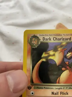 Pokemon Cards Dark Charizard 4/82 1ST EDITION Team Rocket Holo Rare NM w/ SWIRL! - Image 4