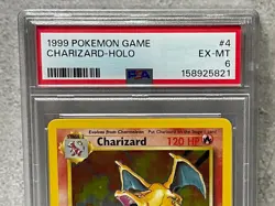 1999 Pokemon Base Set Charizard Holo 4/102 - PSA 6 (EX-MT) - Image 3