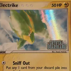 Pokemon TCG Electrike Reverse Holo Card 52/100 EX Crystal Guardians 2006 (NM) - Image 3