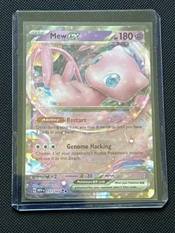 Pokemon Mew ex 151/165 Scarlet & Violet 151 Full Art Holo Double Rare EX Card - Image 1