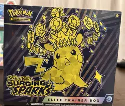NEW 2024 POKEMON SCARLET & VIOLET SURGING SPARKS ELITE TRAINER BOX (SEALED) - Image 1