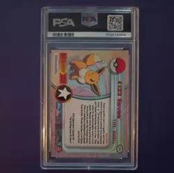 #133 Eevee Foil Topps TV Animation Series 3 Holo Pokemon Card PSA 6 MINT - Image 2