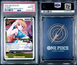 2025 One Piece O-Nami #101 Promo Beginners Deck Party Participant PSA 10 - Image 3
