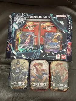 One Piece OP-13 Tin Set Vol 2 (3 Tin Set) Factory Sealed, Illustration box Vol 6 - Image 1
