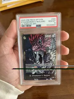 One Piece CCG St. Ethanbaron V. Nusjuro OP13-080 Rare Alt Art Foil PSA 10 2025 - Image 1