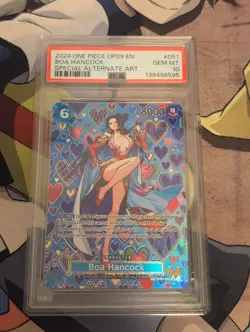 One Piece OP09 EN Special Alternate Art OP07-051 Boa Hancock PSA 10 GEM MINT - Image 1