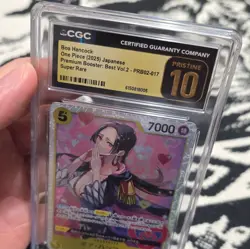 CGC Pristine 10 Boa Hancock PRB02-017 Super Rare Foil Japanese One Piece 2025 - Image 4