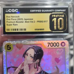 CGC Pristine 10 Boa Hancock PRB02-017 Super Rare Foil Japanese One Piece 2025 - Image 5