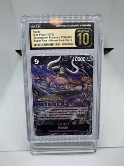 CGC Pristine 10 One Piece Kaido 2023 Winner ST04-003 - Image 1