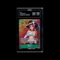 2023 One Piece OP02-036 Alternate Art Super Rare Nami TAG 10 GEM MINT - Image 1