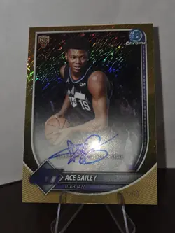 2025-2026 Bowman Ace Bailey Gold Shimmer Rookie Auto #'d 17/50 - Image 2