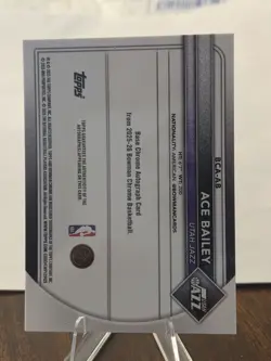 2025-2026 Bowman Ace Bailey Gold Shimmer Rookie Auto #'d 17/50 - Image 3