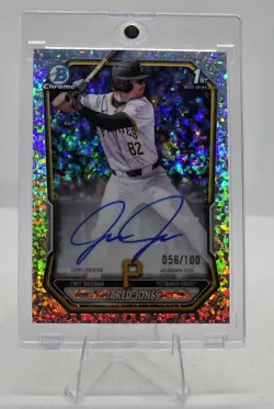 Jared Jones Auto #d /100 2026 1st Bowman Chrome Mini Diamond Refractor - Pirates - Image 3