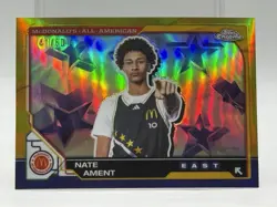 2025 Topps Chrome McDonald's All-American Gold Foil #41 NATE AMENT (#'d / 50) - Image 1
