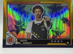 2025 Topps Chrome McDonald's All-American Gold Foil #41 NATE AMENT (#'d / 50) - Image 2