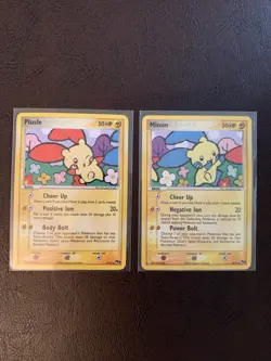 Plusle 5/17 & Minun 4/17 (LP/MP) - Pokemon TCG Pop Series 3 Holo Lot - Image 1