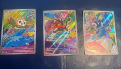 Pokemon First Partner Illustration Collection Series 1 Alolan Starters Promo Set - Image 1