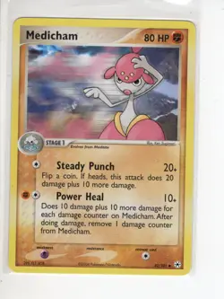 MEDICHAM EX HIDDEN LEGENDS SET POKEMON CARD 42/101 EX/NM - Image 1