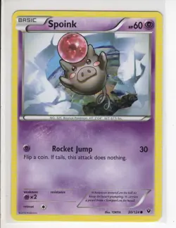 SPOINK FATES COLLIDE SET POKEMON CARD 30/124 LP - Image 1