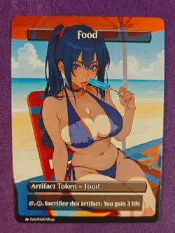 Food Token MTG Fan Art Anime Test Card - Image 1