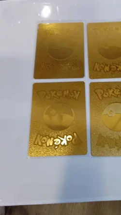 Pokemon ART Gold Metal Card Pikachu V VMAX Charizard Blastoise VMAX x4 English - Image 2