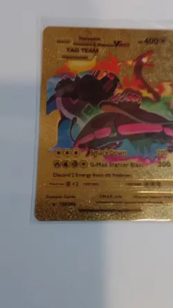 Pokemon ART Gold Metal Card Pikachu V VMAX Charizard Blastoise VMAX x4 English - Image 4
