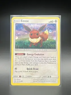 Pokemon TCG Eevee 101/149 Cosmos Holo Promo Card Sun & Moon Base Set Exclusive - Image 1