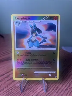 Pokemon TCG Lucario 6/130 Diamond and Pearl English Reverse Holo Card - Image 1